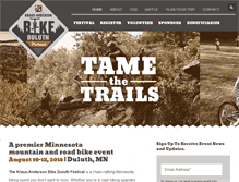 Tablet Screenshot of bikeduluthfestival.com